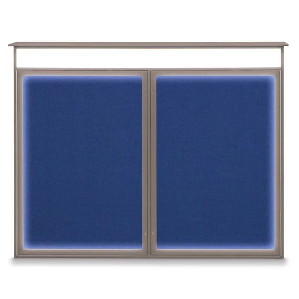 United Visual Products Single Door Enclosed Indoor Letterboard UV1124SD3036-BLACK-WHITE - main